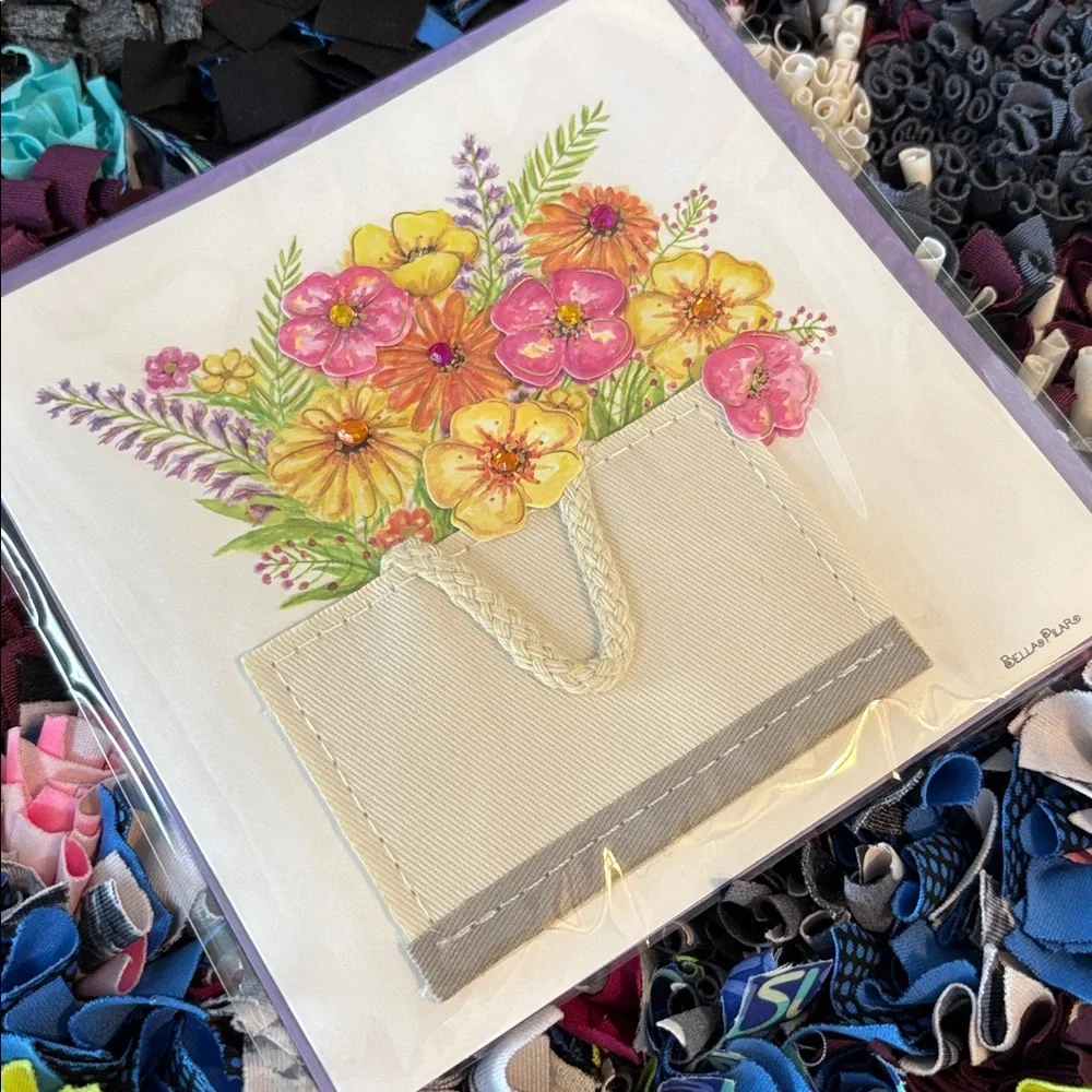🆕Papyrus 3D Fabric Floral Birthday Greeting Card
